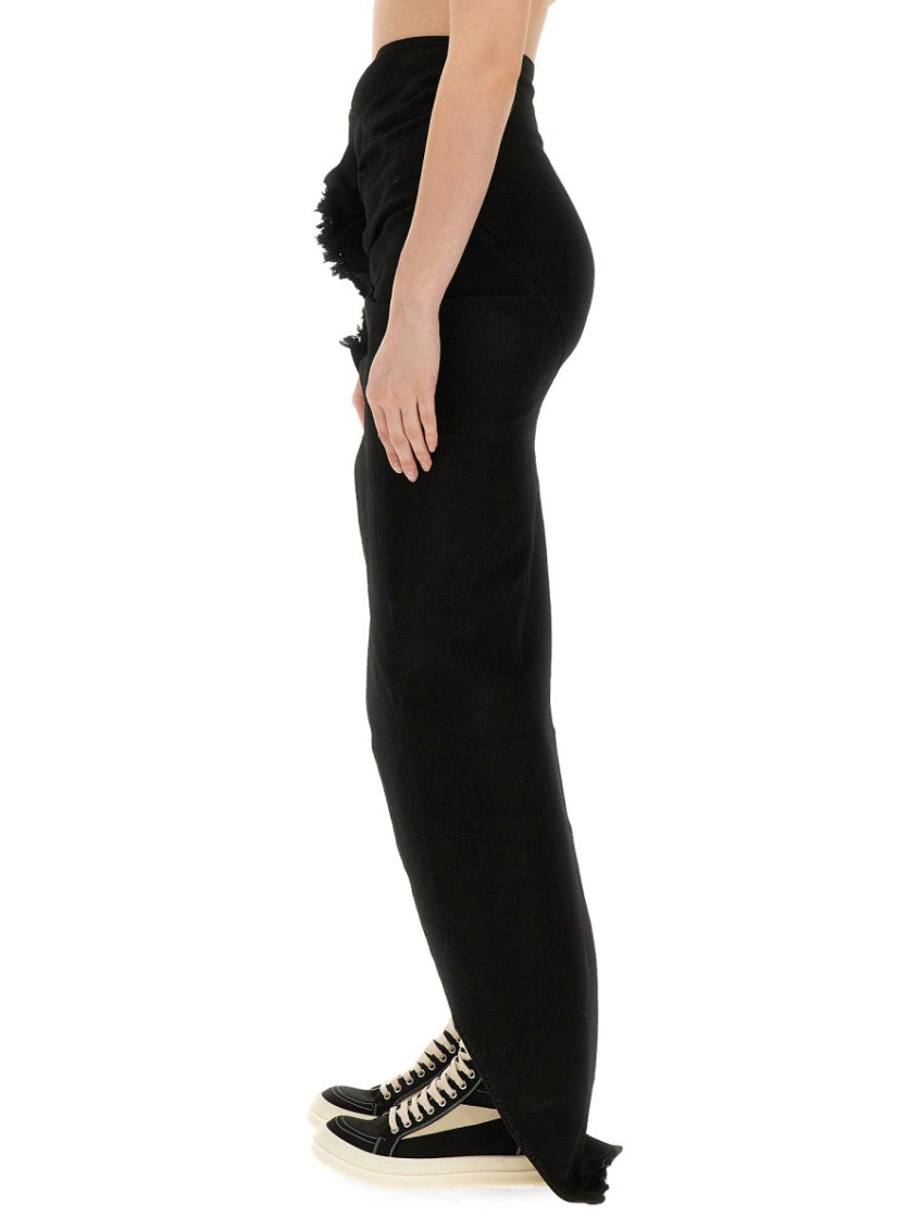 Black Solid Maxi Skirt 3