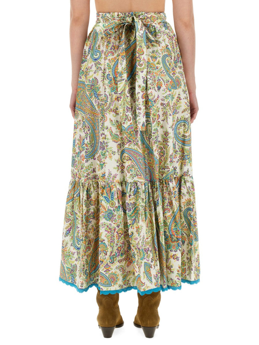 Multicolor Paisley Maxi Skirt 2
