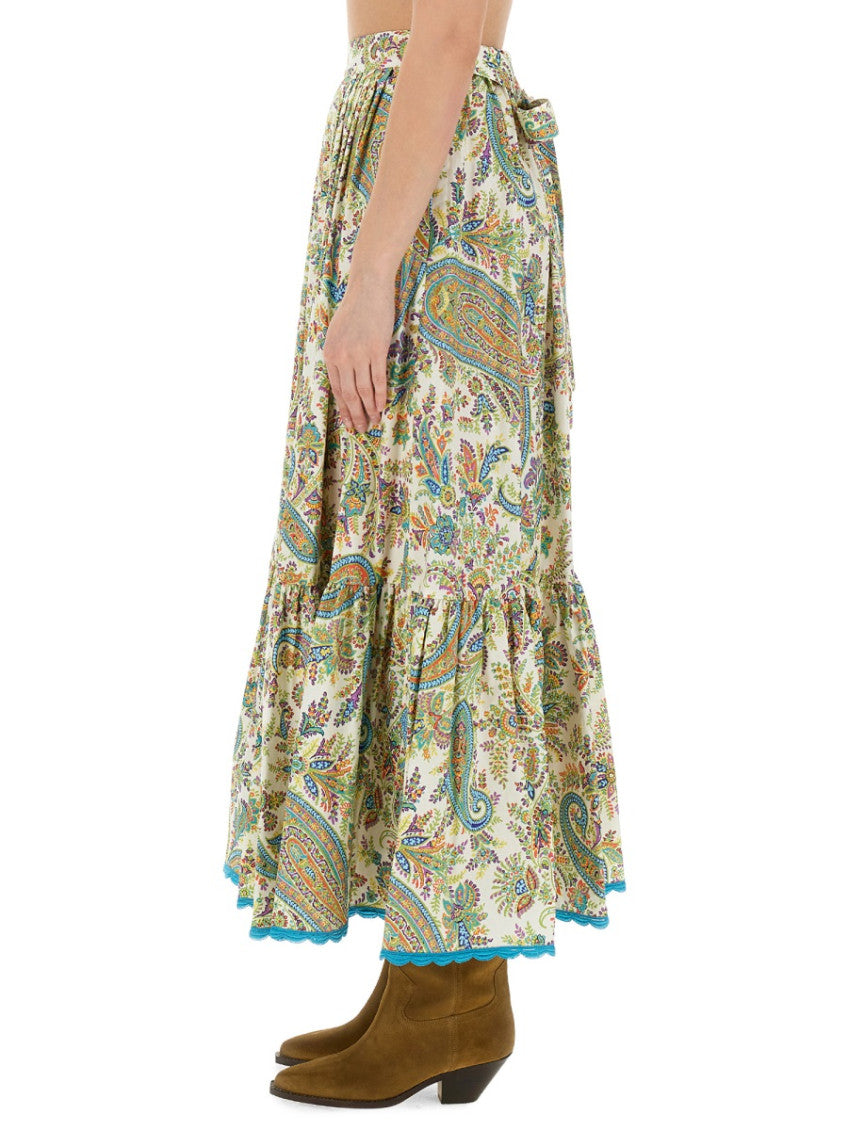Multicolor Paisley Maxi Skirt 3