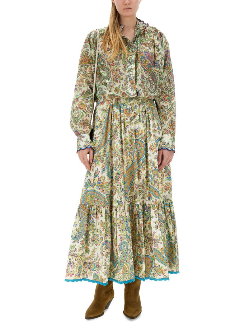 Multicolor Paisley Maxi Skirt 4