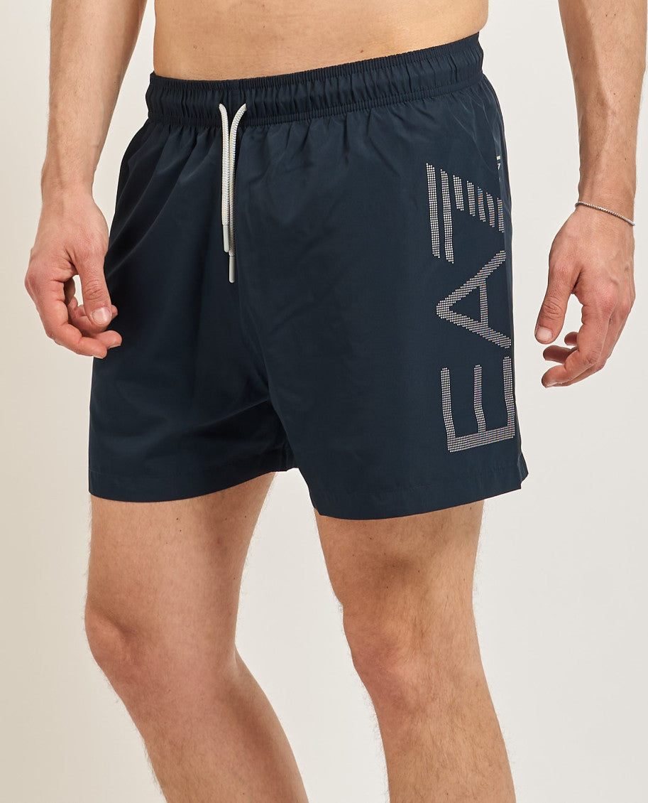 Blue Solid Shorts 3