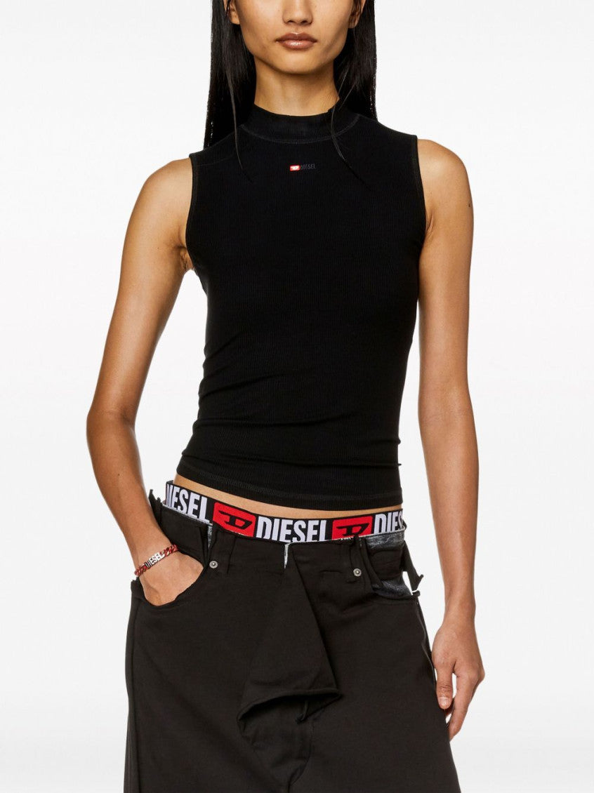 Black Mock-neck Top 4
