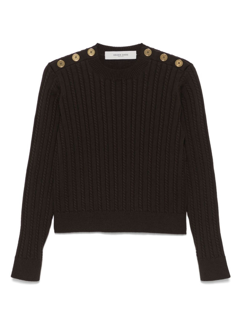 Brown Cable-knit Sweater 1