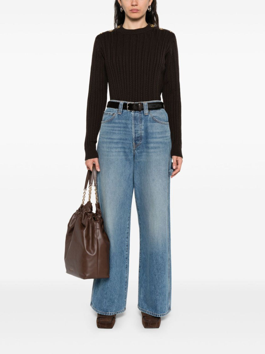 Brown Cable-knit Sweater 3