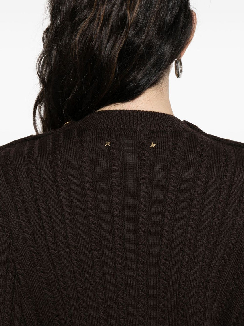 Brown Cable-knit Sweater 4