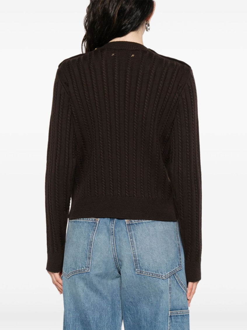 Brown Cable-knit Sweater 5