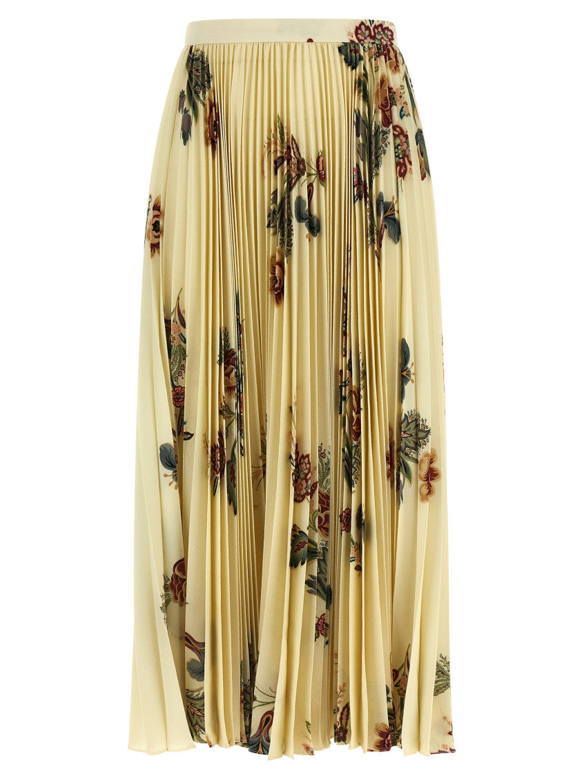 Off white Pleated Midi Skirt 1
