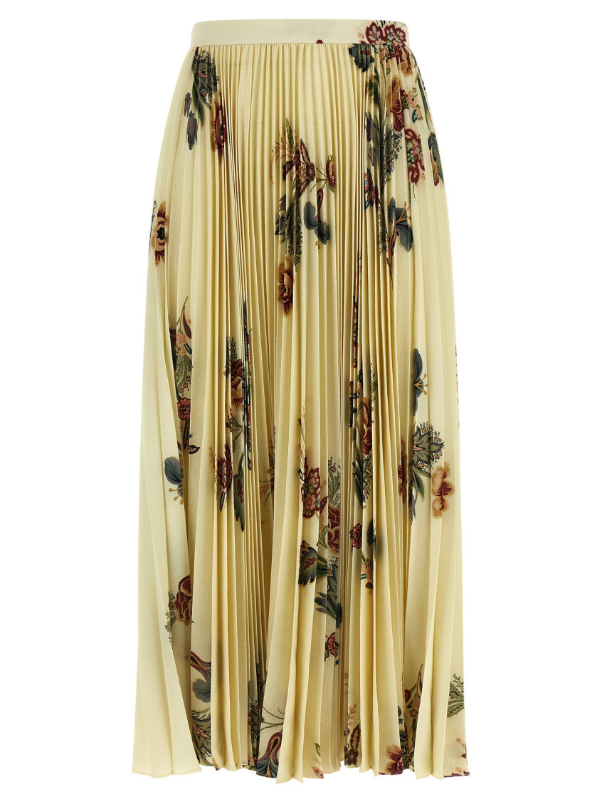 Off white Pleated Midi Skirt 2