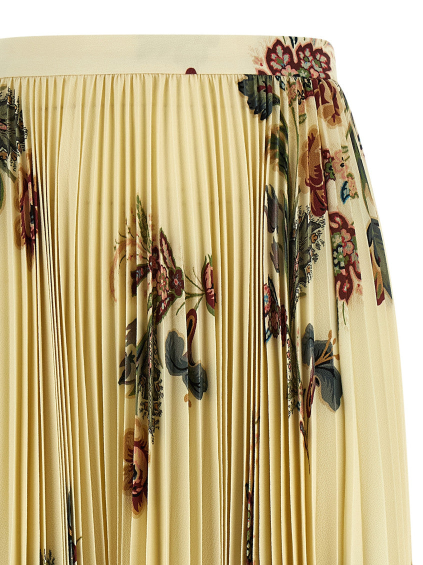 Off white Pleated Midi Skirt 3