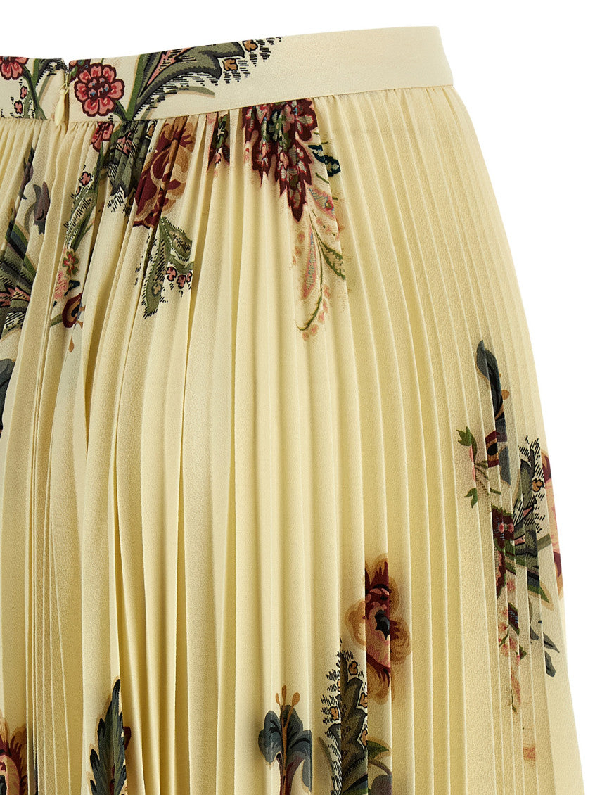 Off white Pleated Midi Skirt 4