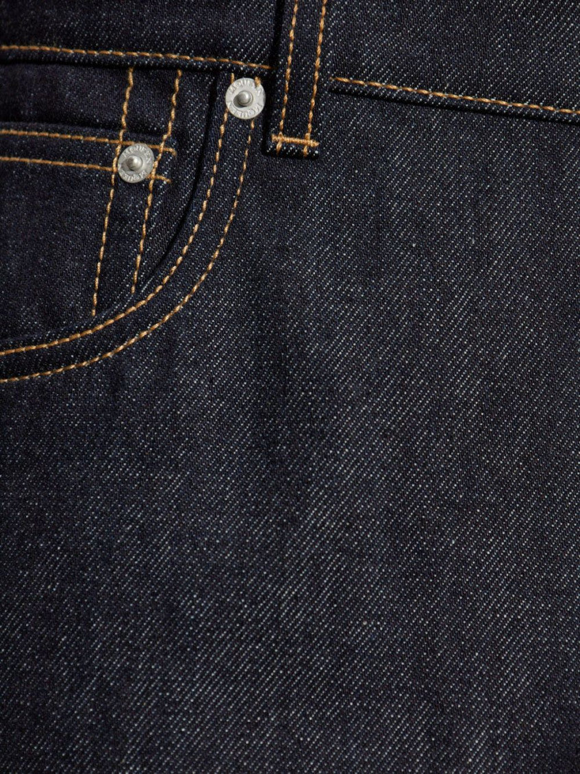 Navy Blue Wide Leg Jeans 4