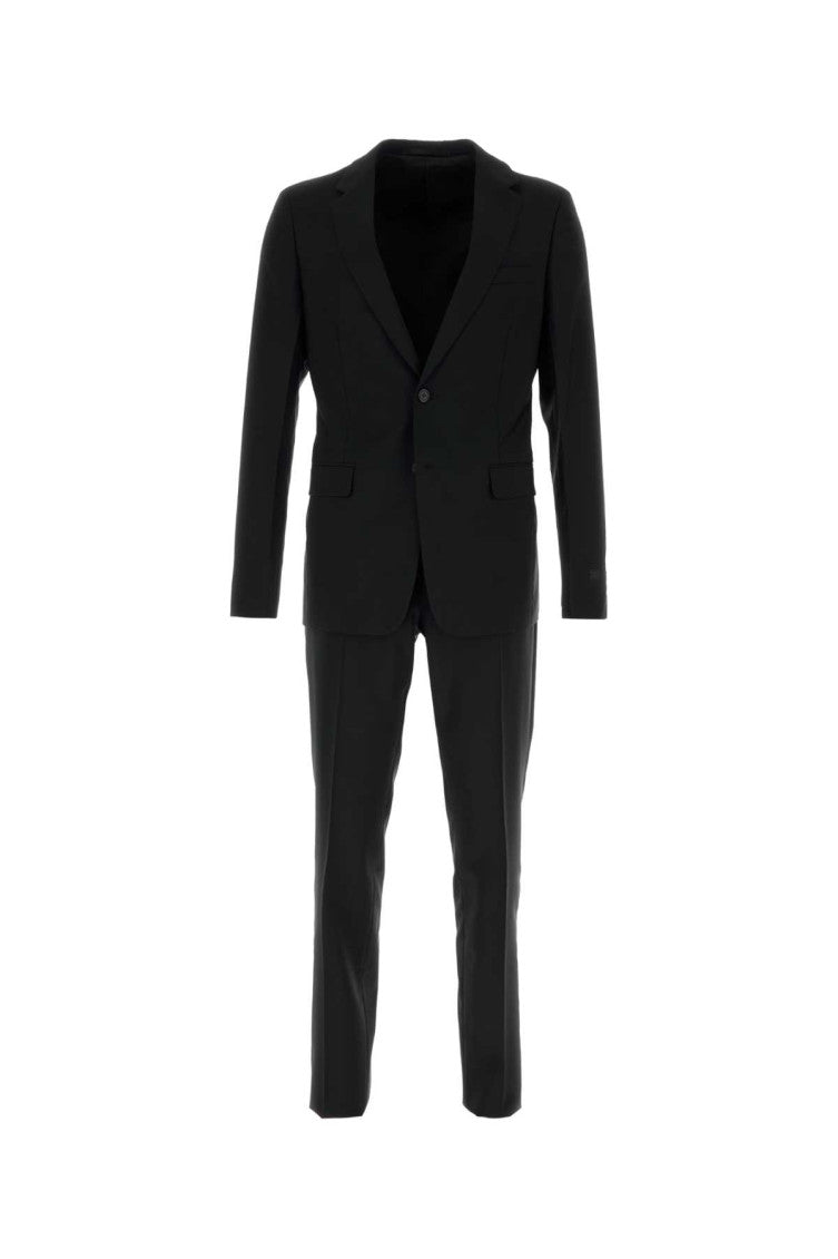 Black wool blend suit 1