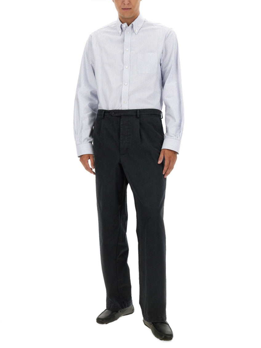 Black Solid Relaxed Pants 2