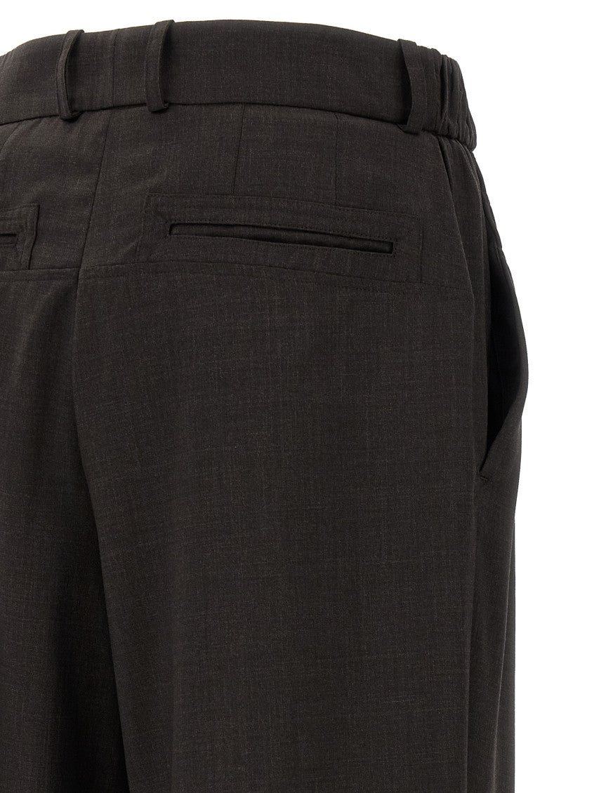 Dark Grey Straight Pants 4
