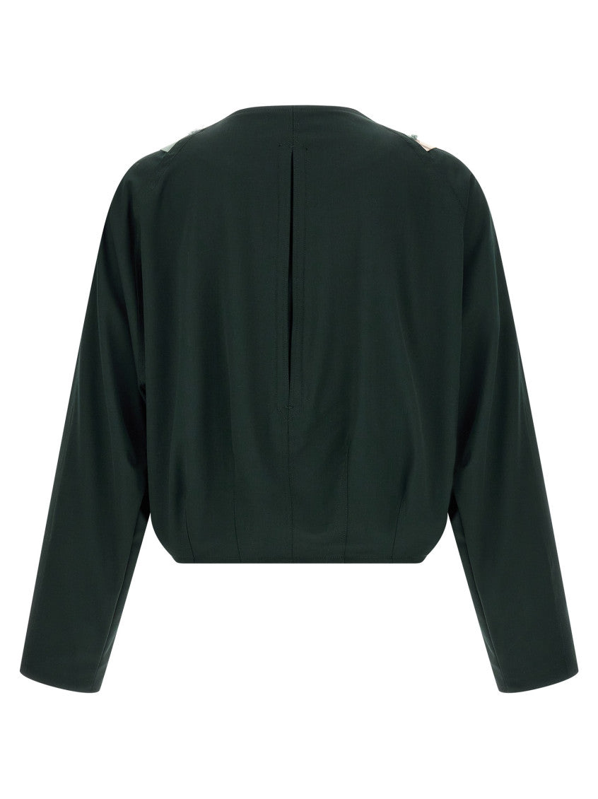 Black V Neck Jacket 2