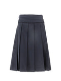 Blue Pleated Midi Skirt 1