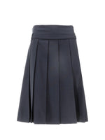 Blue Pleated Midi Skirt 1