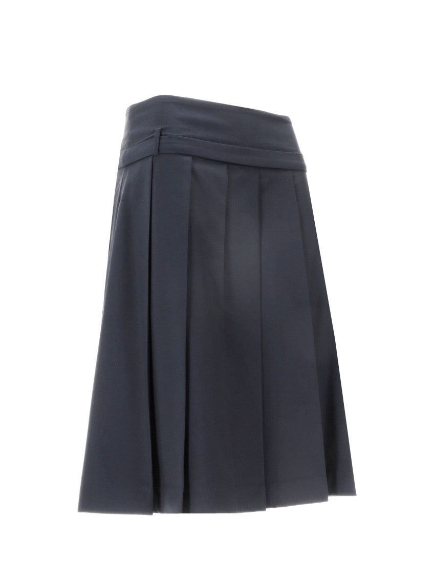 Blue Pleated Midi Skirt 2