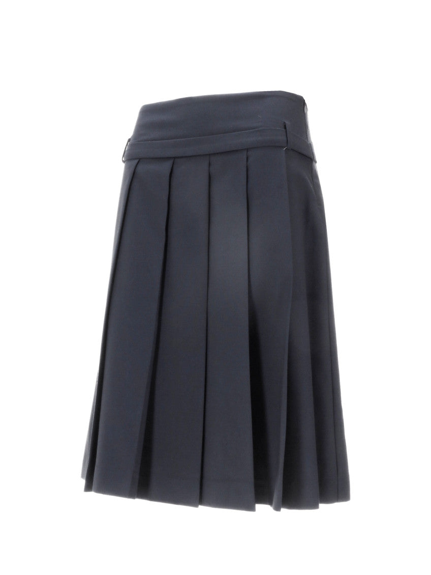 Blue Pleated Midi Skirt 3