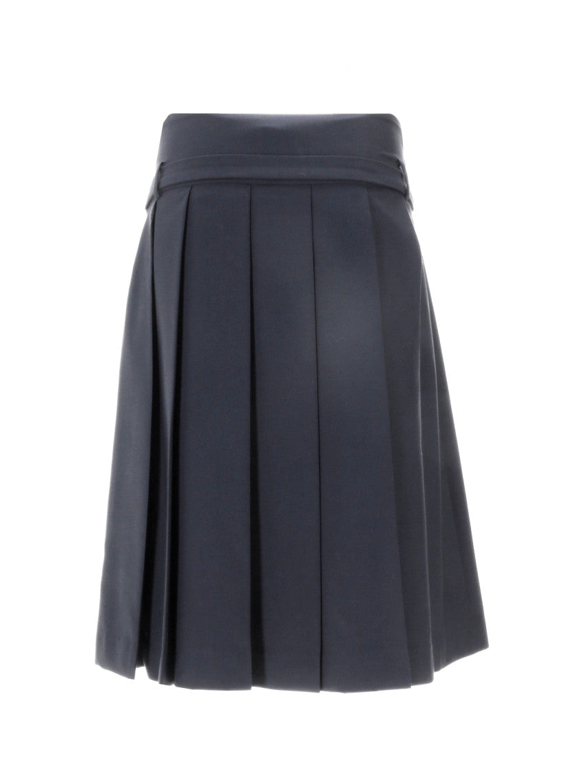 Blue Pleated Midi Skirt 4