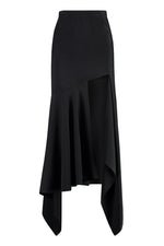 Black Solid Maxi Skirt 1