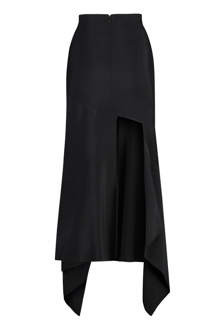Black Solid Maxi Skirt 2