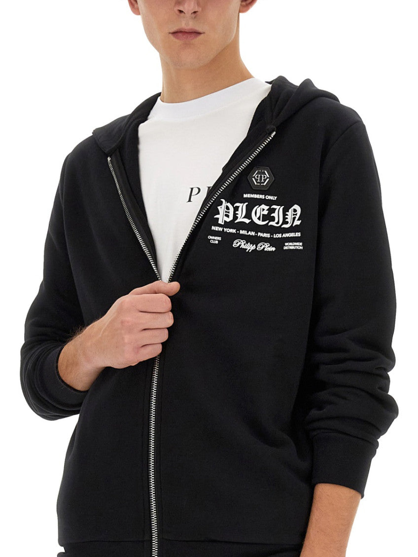 Black Logo Hood Sweatshirt 4