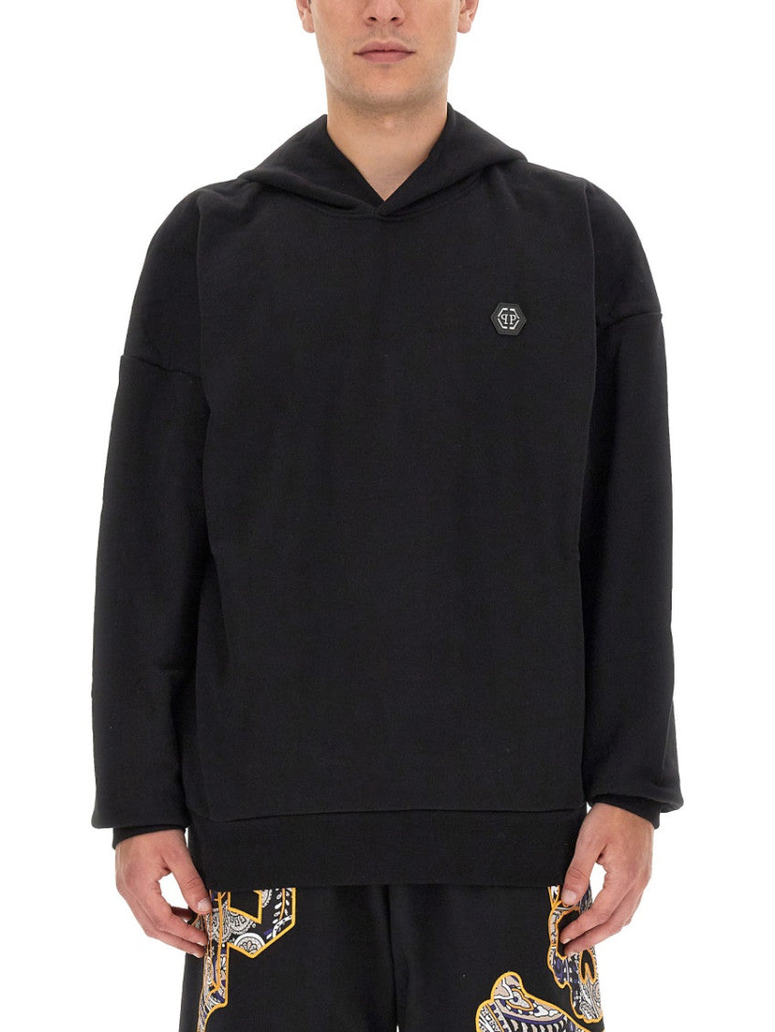 Black Logo Hood Sweatshirt 1
