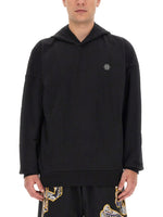 Black Logo Hood Sweatshirt 1