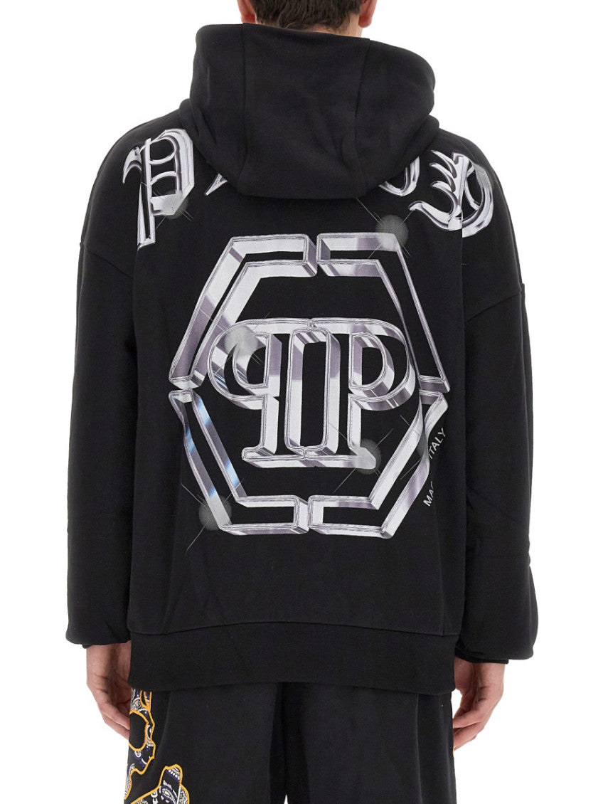 Black Logo Hood Sweatshirt 3