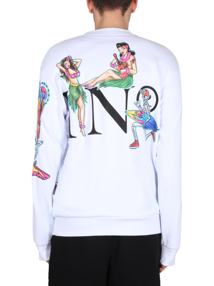 White Crew Neck Sweatshirt 3