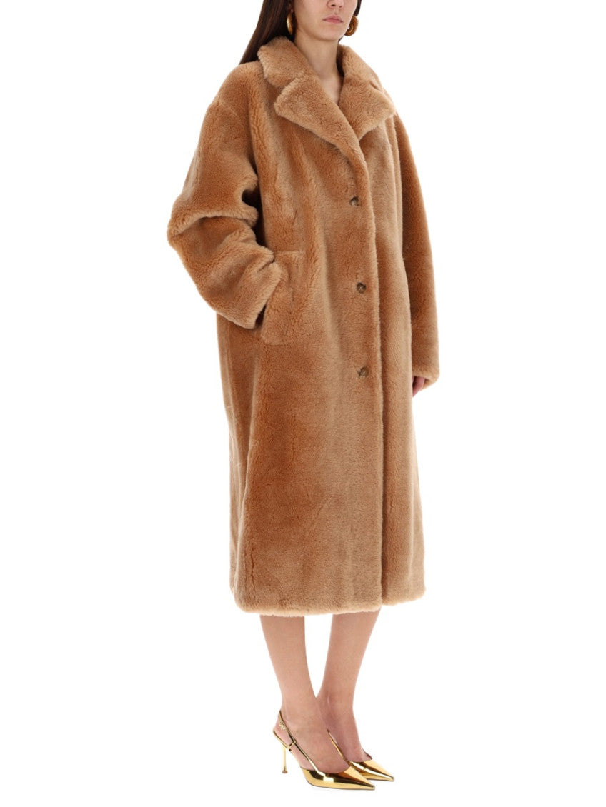 Beige Notched Lapel Trench-coat 2