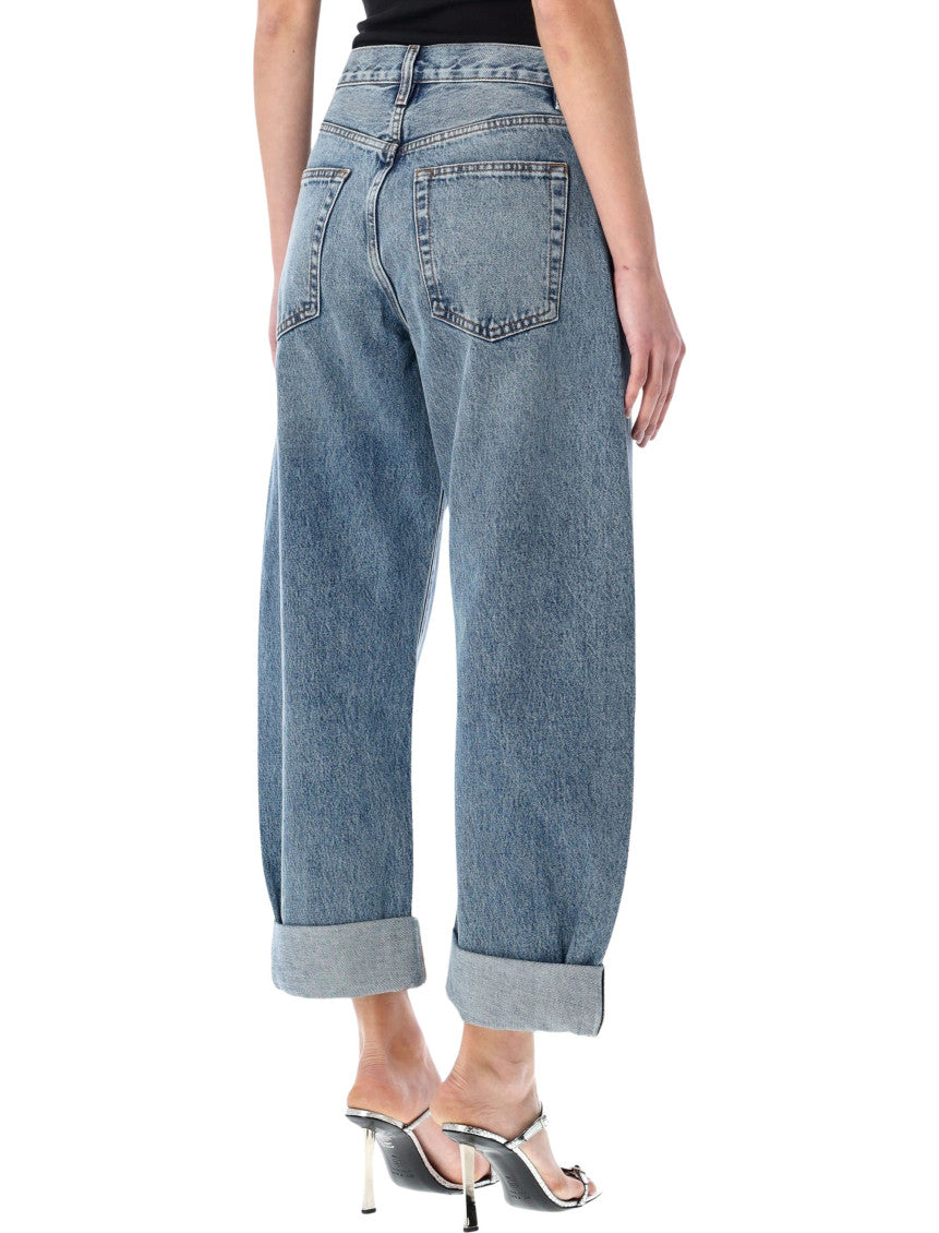 White Relaxed Bubble Jeans 2