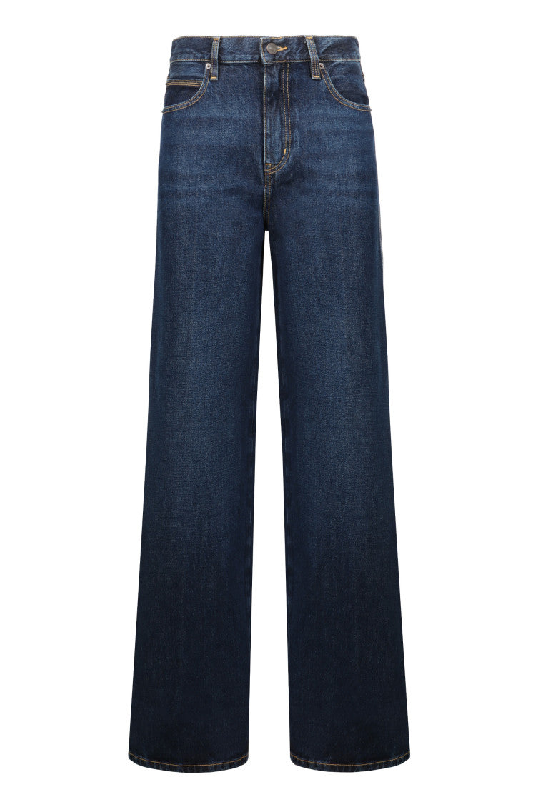 Blue Flared High-Rise Jeans 1