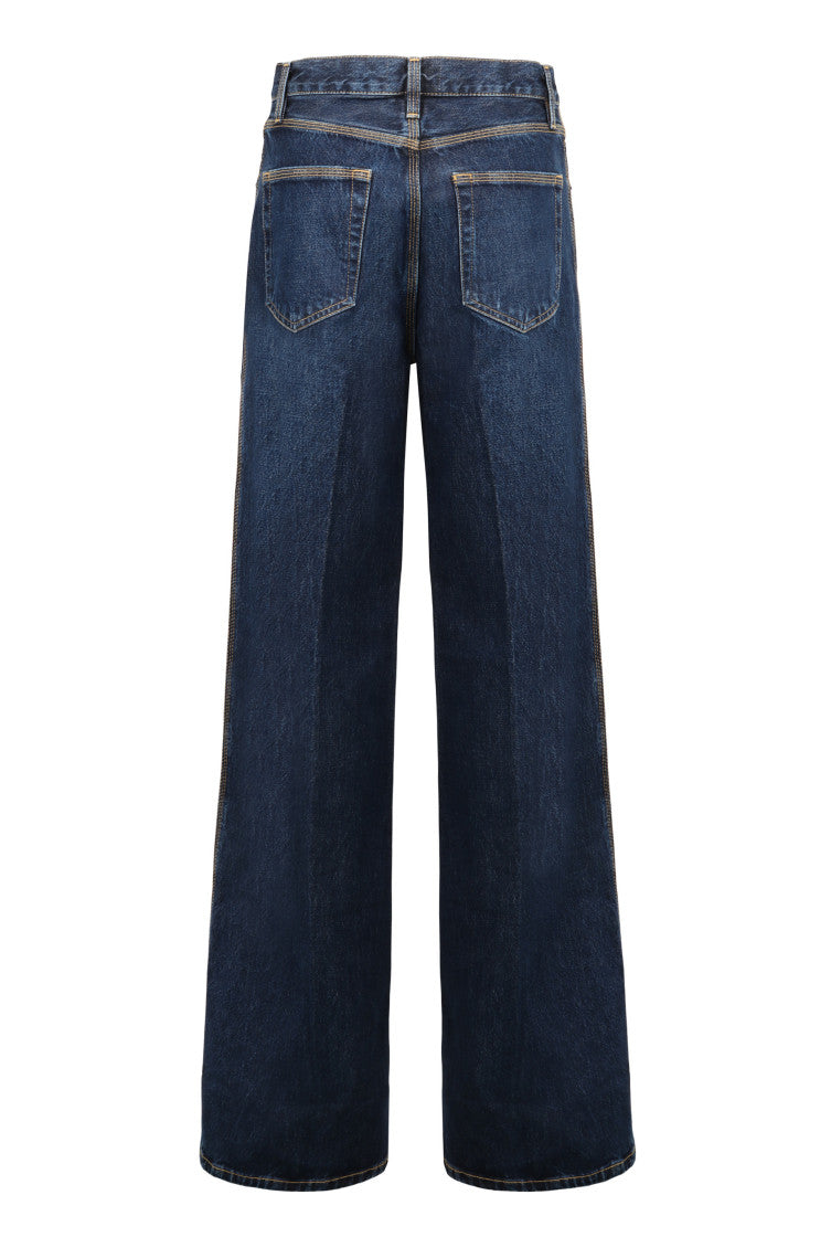 Blue Flared High-Rise Jeans 2