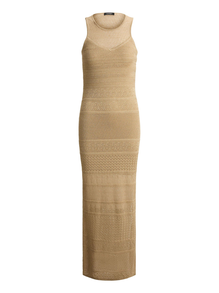 Brown Round Neck Maxi Dress 1