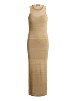 Brown Round Neck Maxi Dress 1