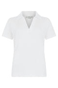 White Cotton Ribbed Polo 1
