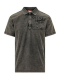 Black Graphic Shirt Collar Polo 1
