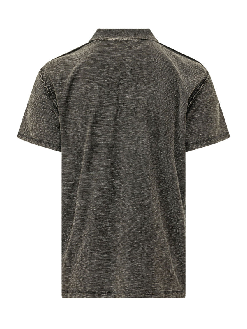 Black Graphic Shirt Collar Polo 2