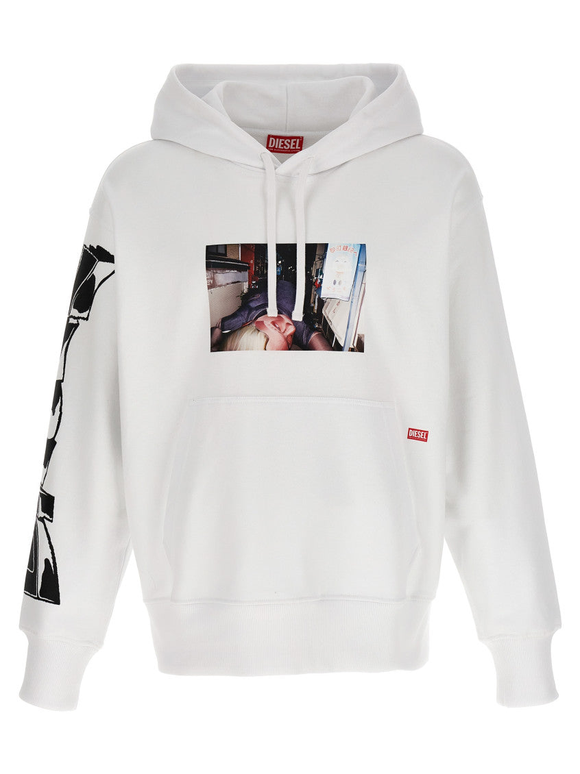 White Graphic Hoodie 1