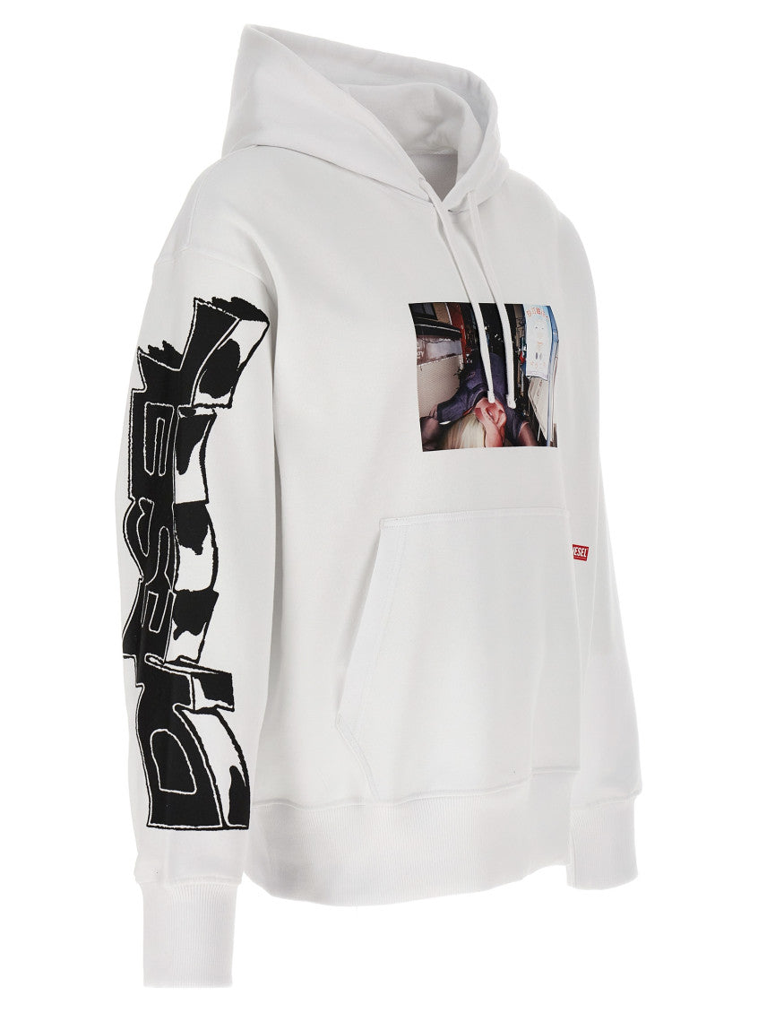 White Graphic Hoodie 3