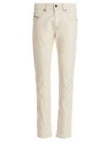 White Slim Mid Rise Jeans 1