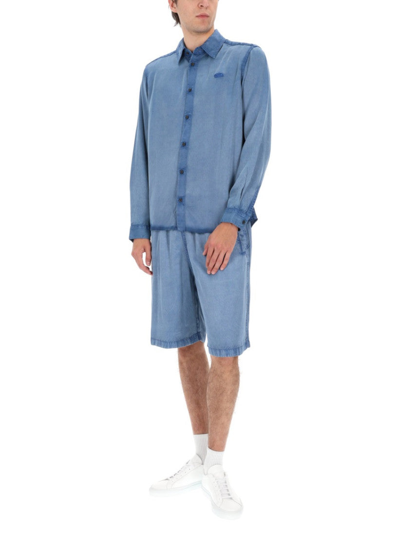 Blue Regular Solid Shirt 2