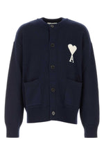 Navy Blue Logo Cardigan 1