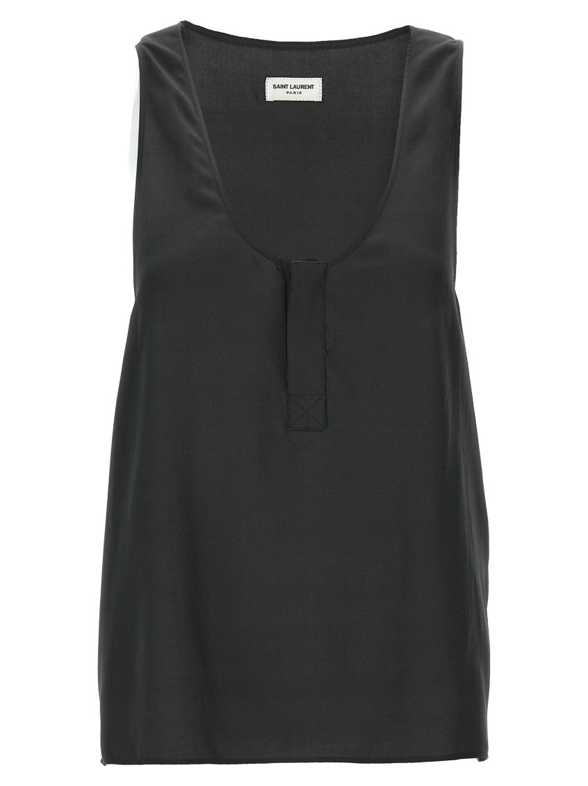 Black Silk Tank Top 1