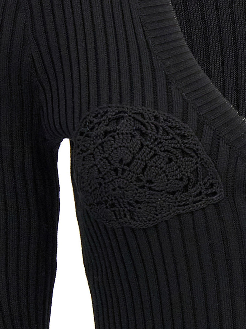 Black Long Sleeves Cardigan 4
