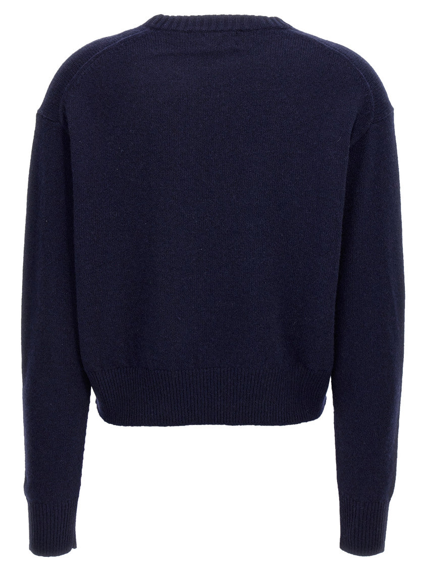Dark Blue Logo Embroidery Sweater 2