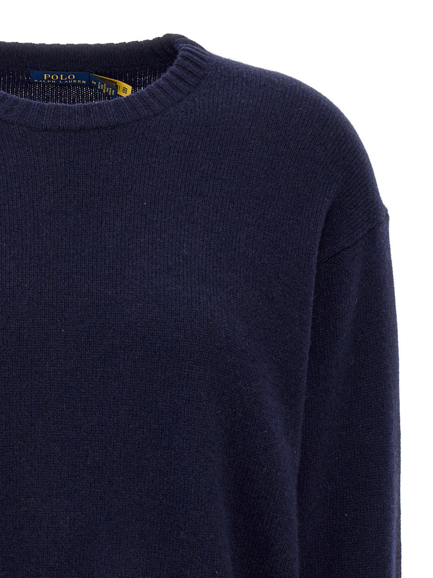 Dark Blue Logo Embroidery Sweater 3