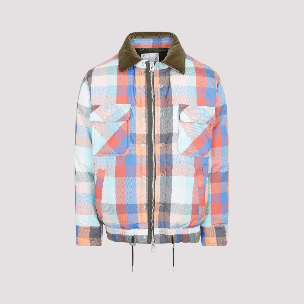 Multicolored Plaid Padded Blouson 2